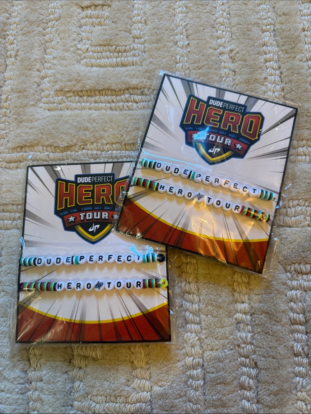 DudePerfect Hero Tour Kids Beaded Bracelet Set - White & Multicolor